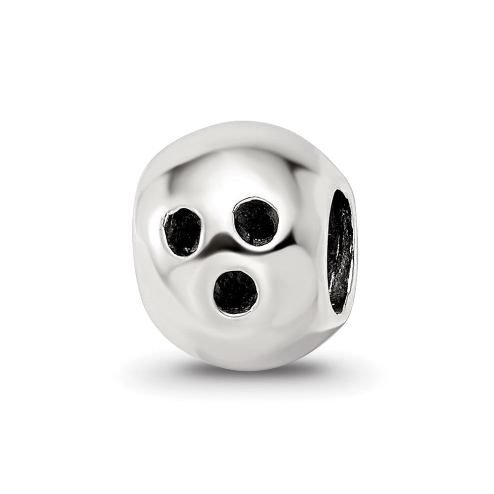 Sterling Silver Reflections Bowling Ball Bead, 8.18 x 6.36 mm