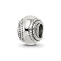 Sterling Silver Reflections Baseball Bead, 8.18 x 7.27 mm