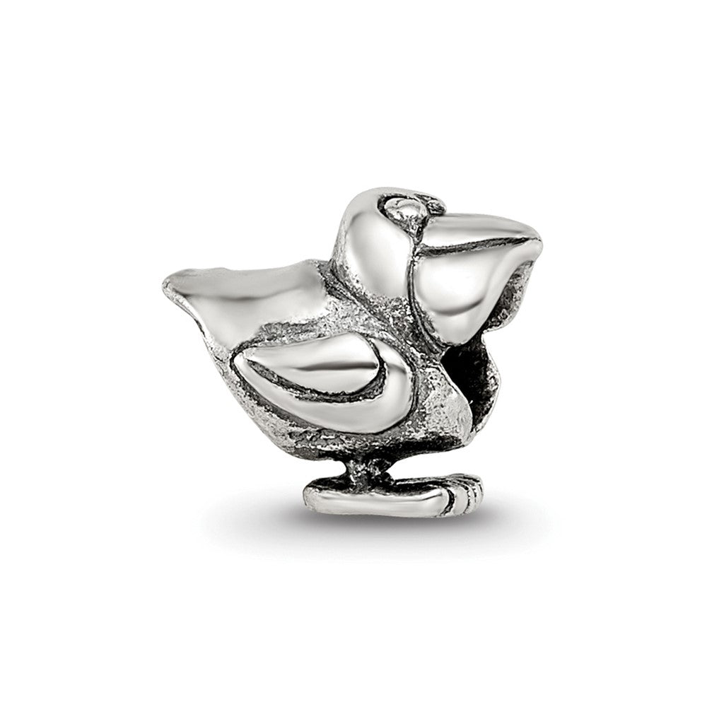 Sterling Silver Reflections Kids Pelican Bead, 7.27 x 9.09 mm