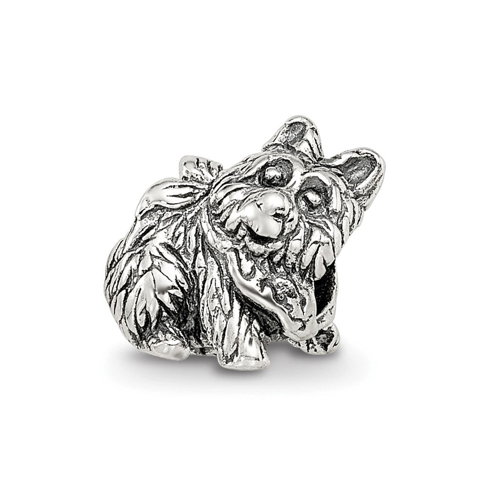Sterling Silver Reflections Kids Dog Bead, 8.18 x 8.18 mm