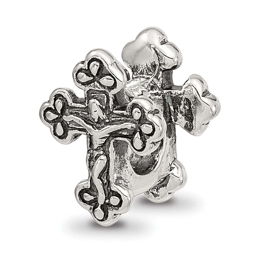 Sterling Silver Reflections Crucifix Bead, 13.64 x 10 mm