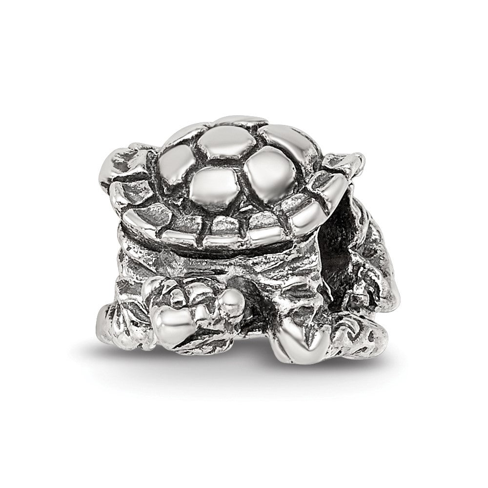 Sterling Silver Reflections Turtle Bead, 13.64 x 10 mm