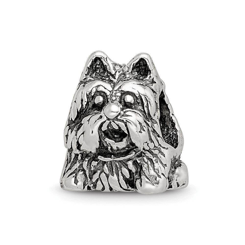 Sterling Silver Reflections Scottish Terrier Dog Bead, 10 x 8.18 mm