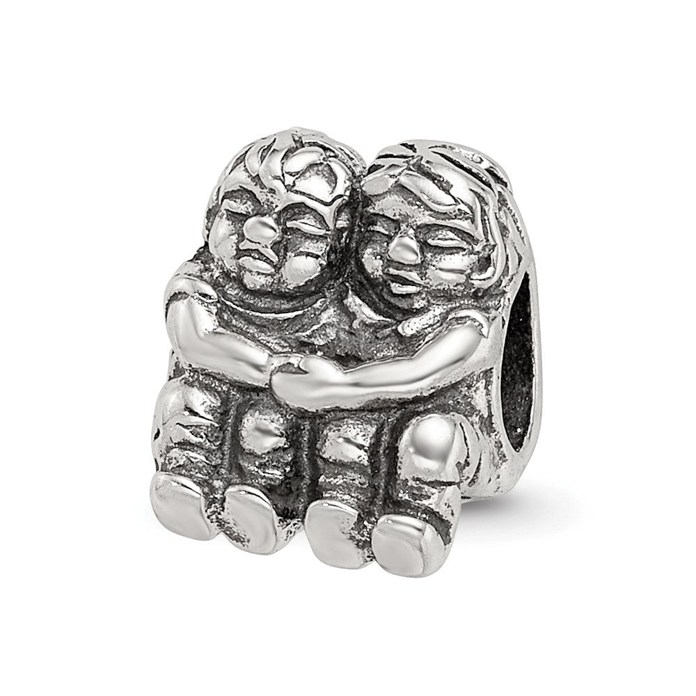 Sterling Silver Reflections Two Kids Bead, 10 x 8.18 mm