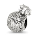 Sterling Silver Reflections Coconut Drink Bead, 13.64 x 8.18 mm