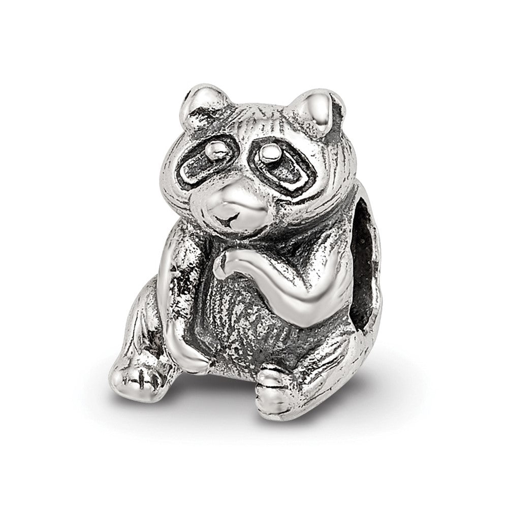 Sterling Silver Reflections Racoon Bead, 10.91 x 7.27 mm