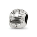 Sterling Silver Reflections Race Car Helmet Bead, 7.27 x 7.27 mm