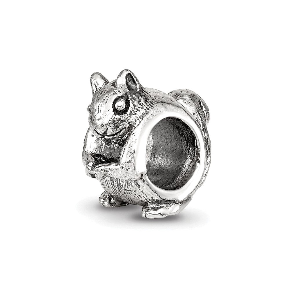 Sterling Silver Reflections Squirrel Bead, 9.09 x 5.45 mm
