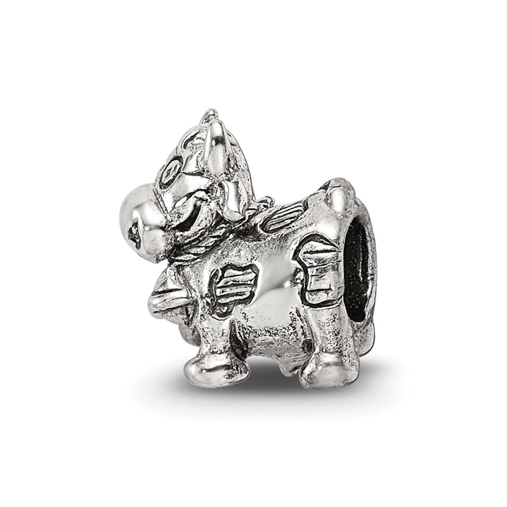 Sterling Silver Reflections Kids Cow w/ Bell Bead, 8.18 x 8.18 mm