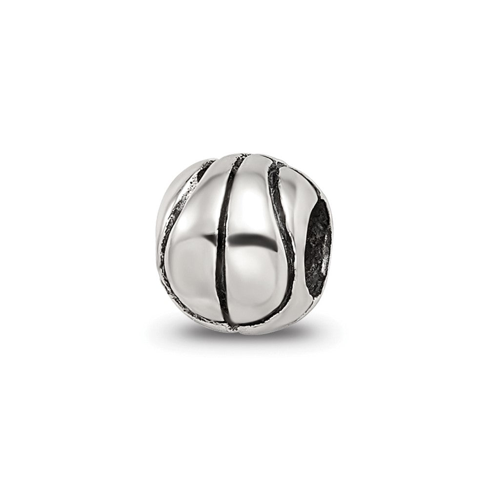 Sterling Silver Reflections Kids Basketball Bead, 6.36 x 5.45 mm