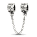 Sterling Silver Reflections Security Chain Heart Bead, 7.27 x 5.45 mm