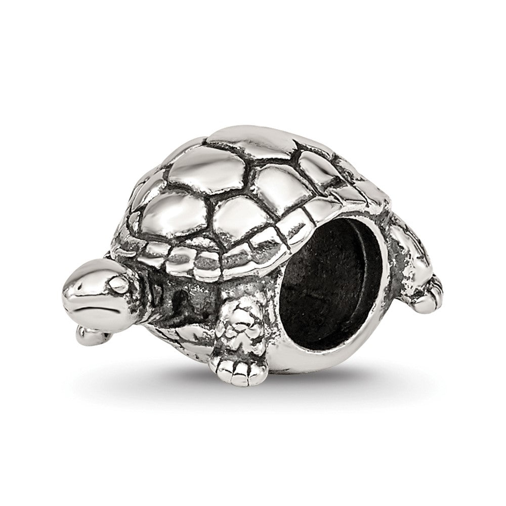 Sterling Silver Reflections Turtle Bead, 12.73 x 8.18 mm