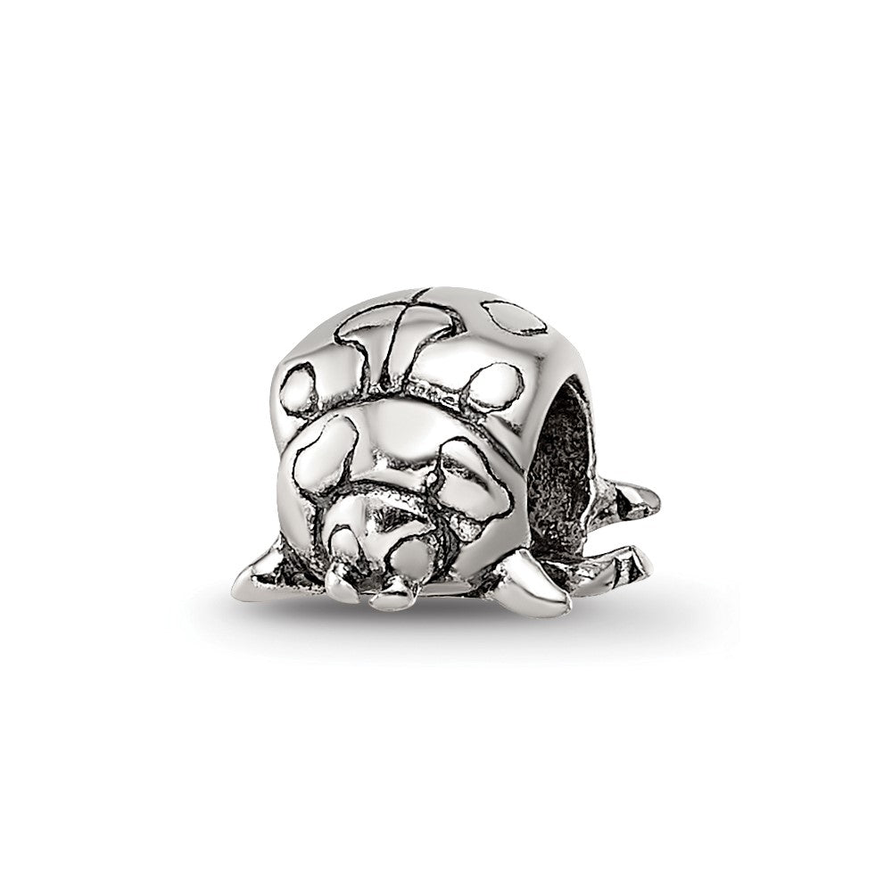 Sterling Silver Reflections Kids Ladybug Bead, 8.18 x 8.18 mm