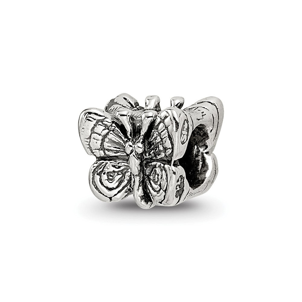 Sterling Silver Reflections Kids Butterfly Bead, 7.27 x 6.36 mm