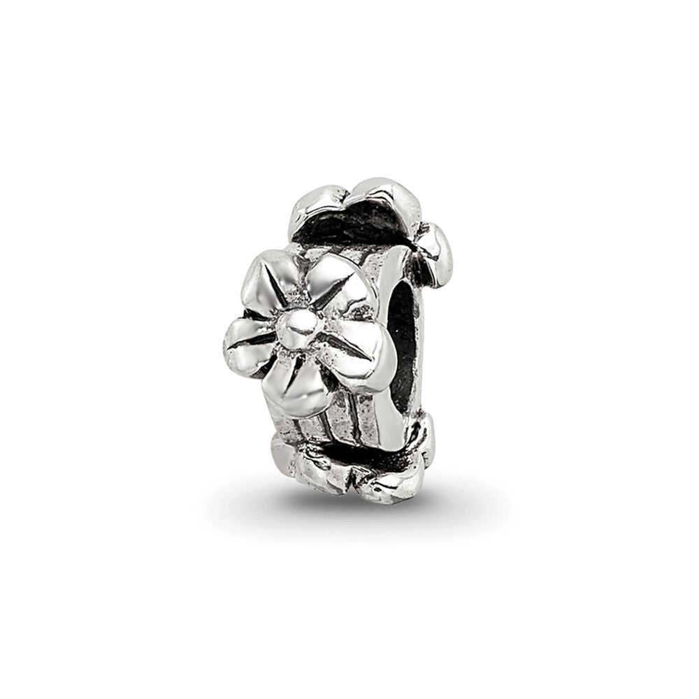 Sterling Silver Reflections Kids Flowers Bead, 6.36 x 4.55 mm