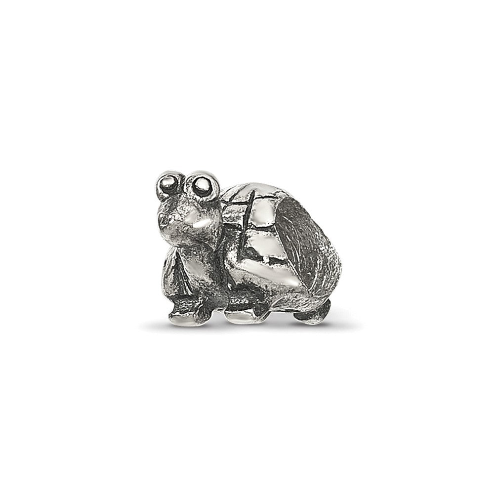Sterling Silver Reflections Kids Turtle Bead, 8.18 x 5.45 mm
