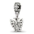 Kids Collection Sterling Silver Butterfly Dangle Reflections Bead, 16.36 x 7.27 mm