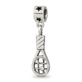 Sterling Silver Reflections Kids Tennis Racket Dangle Bead, 22.73 x 6.36 mm