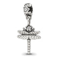 Sterling Silver Reflections Kids Dragonfly Dangle Bead, 21.82 x 10.91 mm