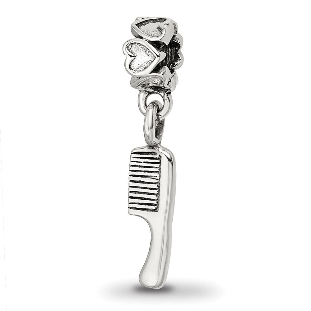 Kids Collection Sterling Silver Comb Dangle Reflections Bead, 20 x 3.64 mm