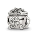 Sterling Silver Reflections Pot-of-Gold Bead, 8.18 x 11.82 mm