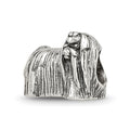 Sterling Silver Reflections Maltese Dog Bead, 8.18 x 10 mm
