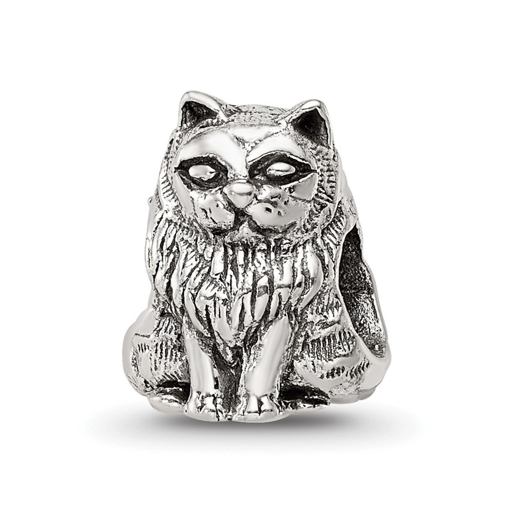 Sterling Silver Reflections Birman Cat Bead, 10 x 8.18 mm