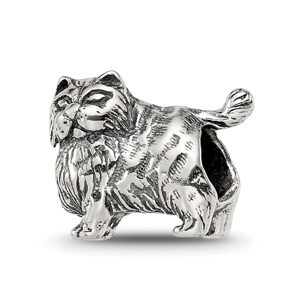 Sterling Silver Reflections Persian Cat Bead, 10 x 11.82 mm