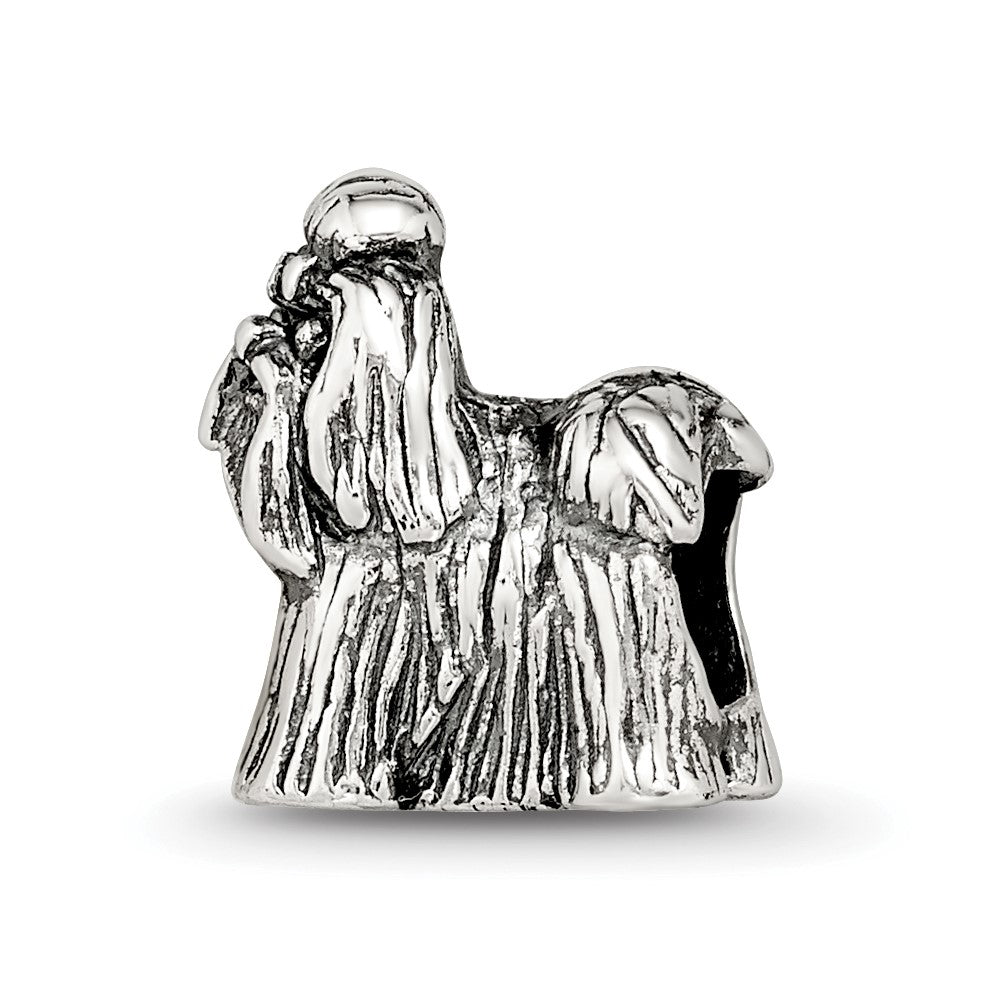 Sterling Silver Reflections Shih Tzu Bead, 10 x 9.09 mm