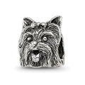Sterling Silver Reflections Yorkshire Terrier Head Bead, 10 x 9.09 mm