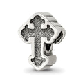 Sterling Silver Reflections Budded Cross Bead, 11.82 x 8.18 mm