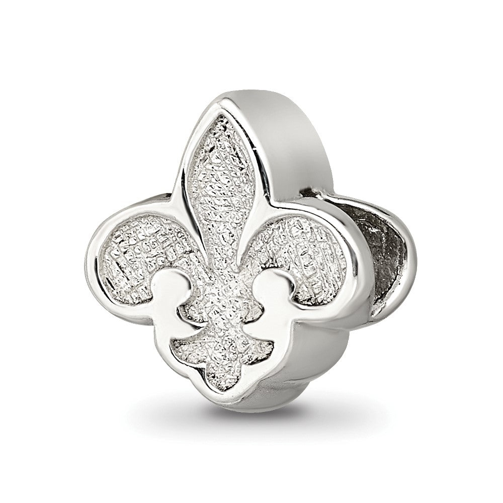 Sterling Silver Reflections Fleur de Lis Bead, 10 x 10 mm, 1.89 g