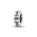 Sterling Silver Reflections Notched Spacer Bead, 8.18 x 2.73 mm