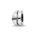 Sterling Silver Reflections Wavy Spacer Bead, 8.18 x 4.55 mm