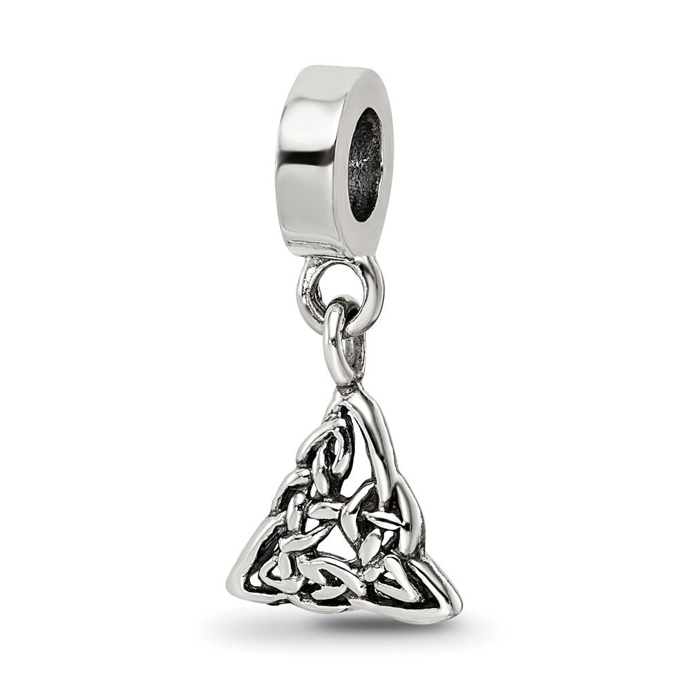 Sterling Silver Reflections Celtic Trinity Dangle Bead, 20 x 9.09 mm