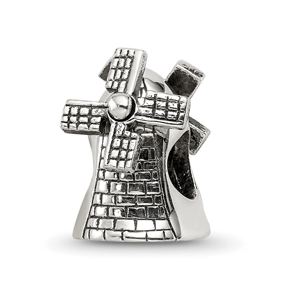 Sterling Silver Reflections Windmill Bead, 13.64 x 8.18 mm