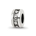Sterling Silver Reflections Stopper/Spacer Bead, 8.18 x 4.55 mm