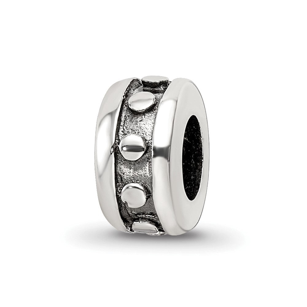 Sterling Silver Reflections Stopper/Spacer Bead, 8.18 x 4.55 mm