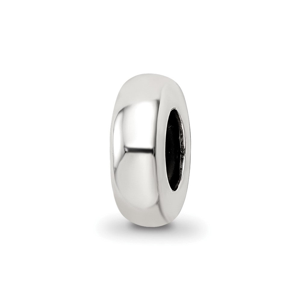 Sterling Silver Reflections Stopper/Spacer Bead, 8.18 x 2.73 mm