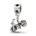 Kids Collection Sterling Silver Bicycle Dangle Reflections Bead, 17.27 x 10 mm
