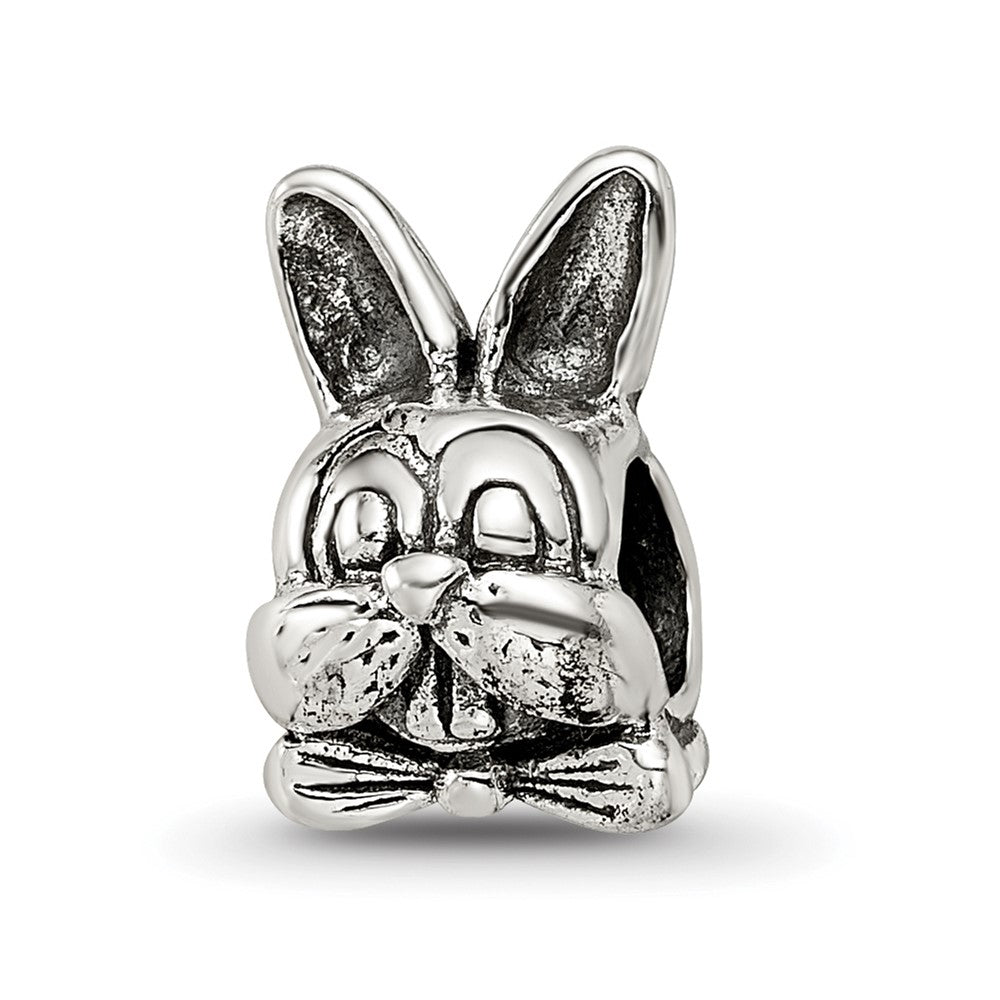 Sterling Silver Reflections Easter Bunny Bead, 11.82 x 7.27 mm
