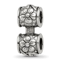 Sterling Silver Reflections Floral Connector Bead, 20 x 8.18 mm