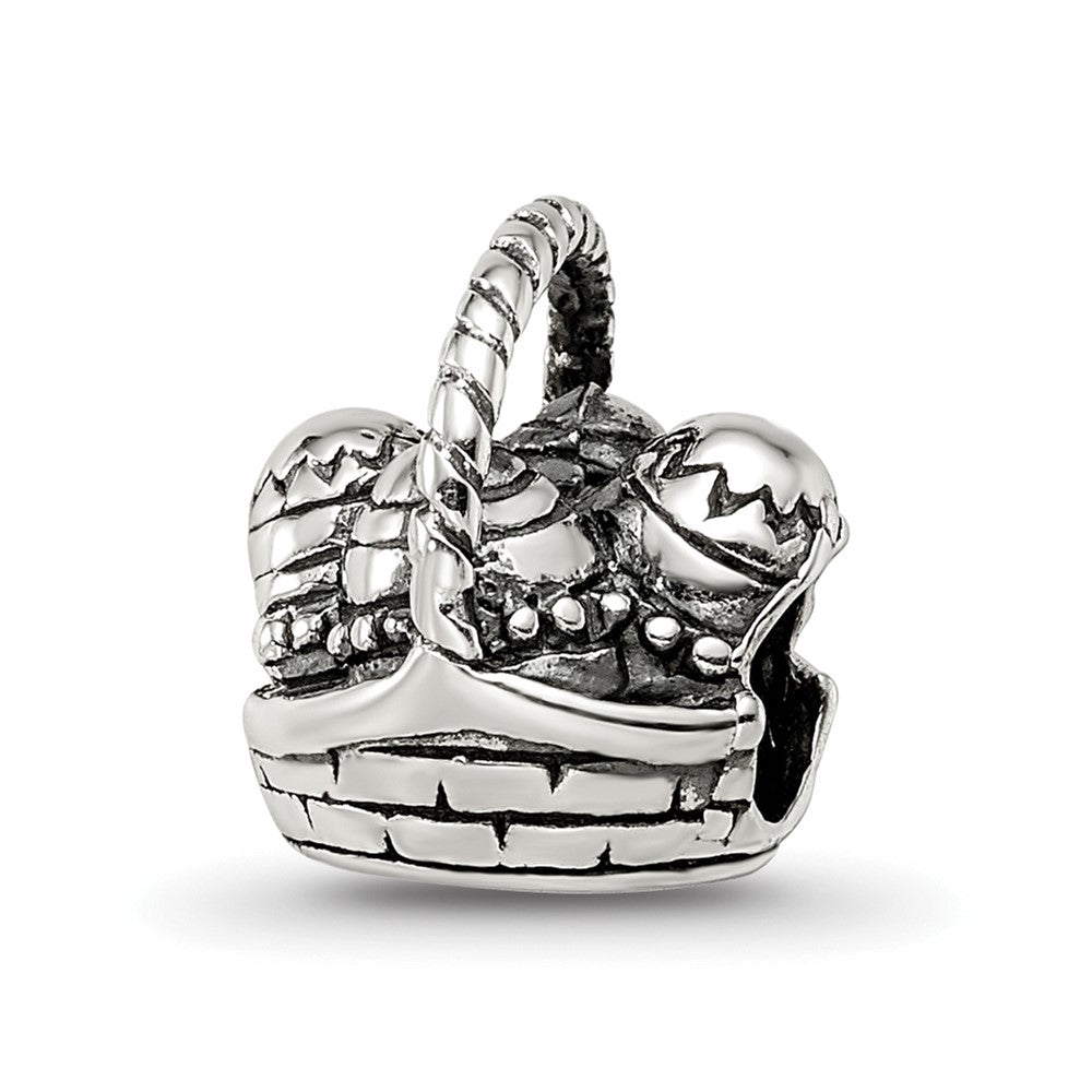 Sterling Silver Reflections Easter Basket Bead, 11.82 x 9.09 mm