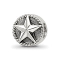 Sterling Silver Reflections Antiqued Star Bead, 9.09 x 9.09 mm