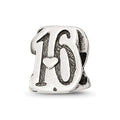Sterling silver Reflections Sweet 16 Bead, 11.82 x 8.18 mm