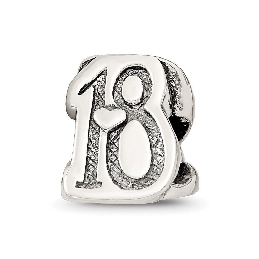 Sterling silver Reflections Sweet 18 Bead, 11.82 x 8.18 mm