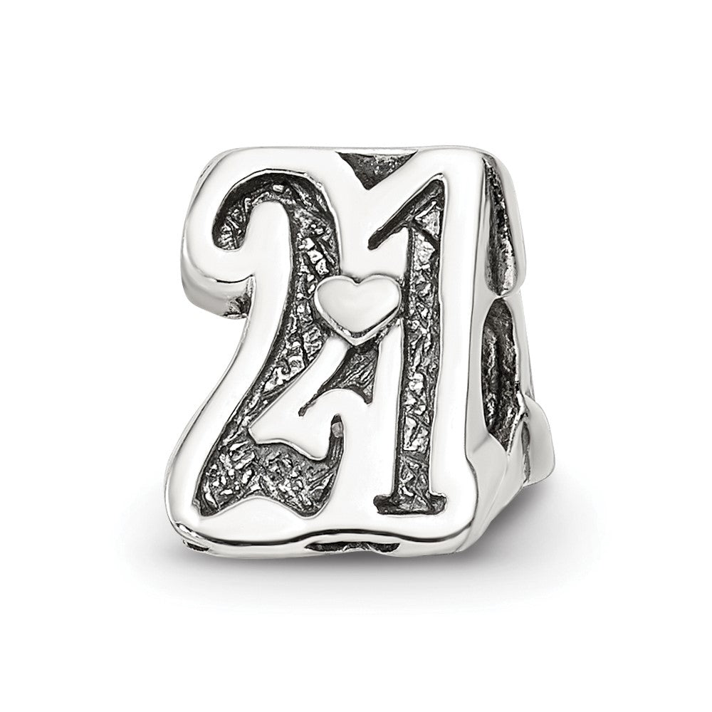 Sterling silver Reflections Sweet 21 Bead, 11.82 x 8.18 mm