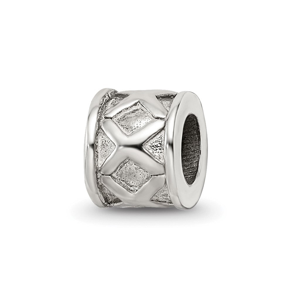 Sterling Silver Reflections X Bali Bead, 8.18 x 5.45 mm
