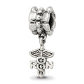 Sterling Silver Reflections Nurse Symbol Dangle Bead, 20.91 x 7.27 mm