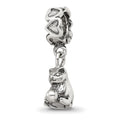 Sterling Silver Reflections Kitten with Ball Dangle Bead, 20 x 9.09 mm